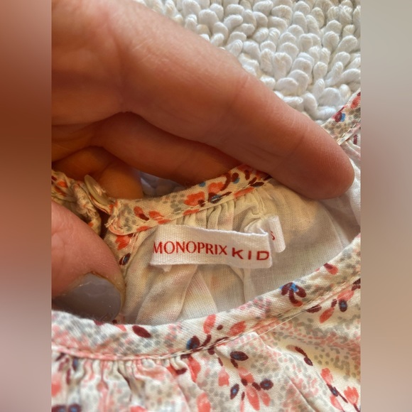 Monoprix Kids Floral Dress in Pinks Size 5 - Picture 3 of 3